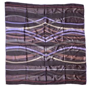 MARJA KURKI scarf PURE SILK lavender and brown